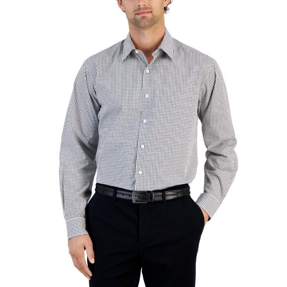 Club Room Men's Regular-Fit Dress Shirt Gray Size 15-15.5 M MSRP $50 - Picture 1 of 1